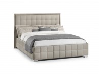 Julian Bowen Knightsbridge 5ft Kingsize Taupe Faux Leather Bed Frame Thumbnail