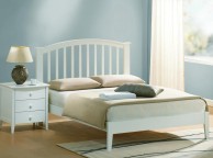 Joseph Lana 4ft Small Double White Wooden Bed Frame Thumbnail