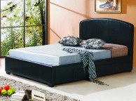 Joseph Ruby 5ft Kingsize Brown Faux Leather Bed Frame with 2 Drawers Thumbnail