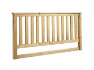 New Design Count 4ft Small Double Waxed Oak Finish Wooden Headboard Thumbnail