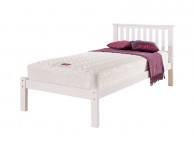 Airsprung Napoli 3ft Single Low Footend White Wooden Bed Frame Thumbnail