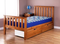 Airsprung Napoli 4ft6 Double High Footend Cinnamon Wooden Bed Frame Thumbnail
