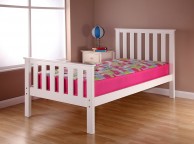 Airsprung Napoli 3ft Single High Footend White Wooden Bed Frame Thumbnail