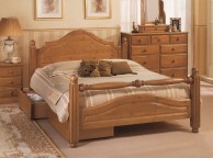 Airsprung Carolina 5ft Kingsize High Footend Cinnamon Wooden Bed Frame Thumbnail