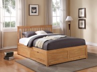 Flintshire Pentre 4ft6 Double Oak Finish Bed With Drawers Thumbnail