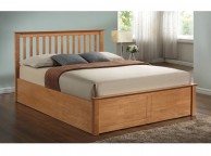 Flintshire Pentre 4ft6 Double Oak Finish Ottoman Bed Thumbnail