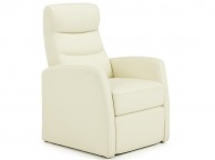Serene Tromso Cream Faux Leather Recliner Chair Thumbnail
