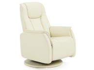 Serene Tonsberg Cream Faux Leather Recliner Chair Thumbnail