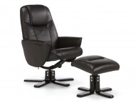 Serene Bergen Brown Faux Leather Recliner Chair Thumbnail