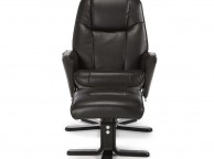 Serene Bergen Brown Faux Leather Recliner Chair Thumbnail