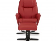 Serene Bergen Red Faux Leather Recliner Chair Thumbnail