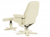 Serene Bodo Cream Faux Leather Recliner Chair Thumbnail