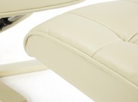 Serene Bodo Cream Faux Leather Recliner Chair Thumbnail