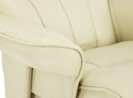 Serene Bodo Cream Faux Leather Recliner Chair Thumbnail