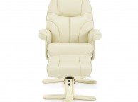 Serene Bodo Cream Faux Leather Recliner Chair Thumbnail