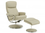Serene Halden Taupe Faux Leather Recliner Chair Thumbnail