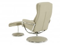 Serene Halden Taupe Faux Leather Recliner Chair Thumbnail