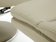 Serene Halden Taupe Faux Leather Recliner Chair Thumbnail