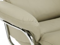 Serene Halden Taupe Faux Leather Recliner Chair Thumbnail