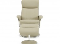 Serene Halden Taupe Faux Leather Recliner Chair Thumbnail