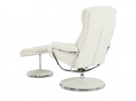 Serene Halden White Faux Leather Recliner Chair Thumbnail