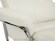 Serene Halden White Faux Leather Recliner Chair Thumbnail
