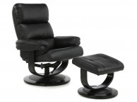 Serene Horten Black Faux Leather Recliner Chair Thumbnail