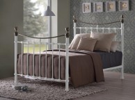 Time Living Elizabeth White 4ft6 Double Metal Bed Frame Thumbnail