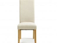 Serene Merton Putty Fabric Dining Chairs With Oak Legs (Pair) Thumbnail