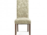 Serene Kingston Sage Floral Fabric Dining Chairs With Walnut Legs (Pair) Thumbnail