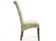 Serene Kingston Sage Floral Fabric Dining Chairs With Walnut Legs (Pair) Thumbnail