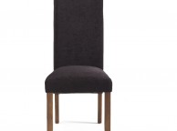 Serene Kingston Aubergine Fabric Dining Chairs With Walnut Legs (Pair) Thumbnail