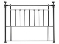 Time Living Edward 4ft6 Double Black Nickel Metal Headboard Thumbnail