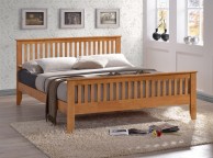 Time Living Turin 5ft Kingsize Honey Oak Finish Wooden Bed Frame Thumbnail