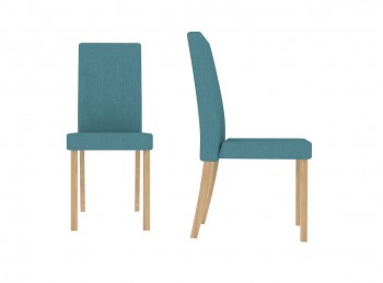 Teal Grey Supplied in Pairs LPD Anna Fabric Dining Chairs Beige