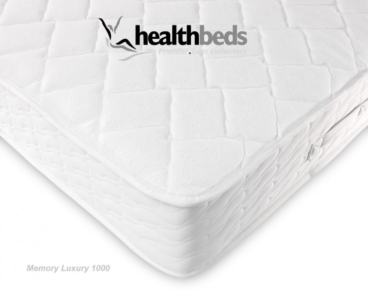 Healthbeds Memory Luxury 1000 2ft6 Small Single Mattress by Healthbeds
