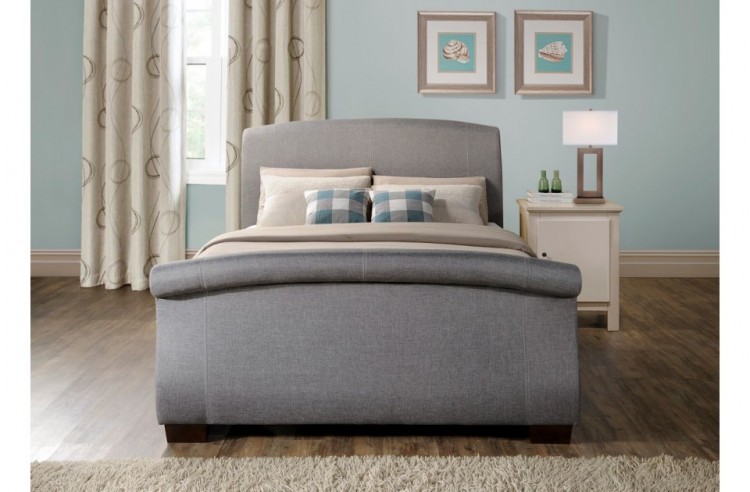 Birlea Barcelona 5ft Kingsize Grey Fabric Bed Frame By Birlea Barcelona 5ft Kingsize Grey Fabric Bed Frame