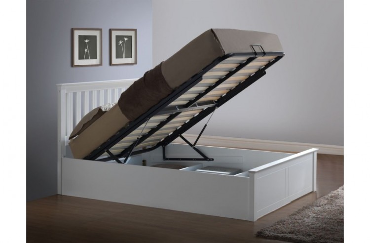 Birlea Phoenix 4ft Small Double White Ottoman Lift Wooden Bed ... Small Double White Ottoman Lift Wooden Bed Frame. Show More Information - Birlea Phoenix 4ft Small Double White Ottoman Lift Wooden Bed