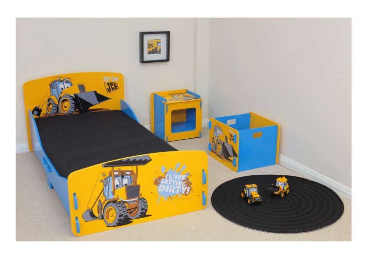 Kidsaw JCB Room In A Box Fun Set, JCB Bed Frame, Bedside and Toybox