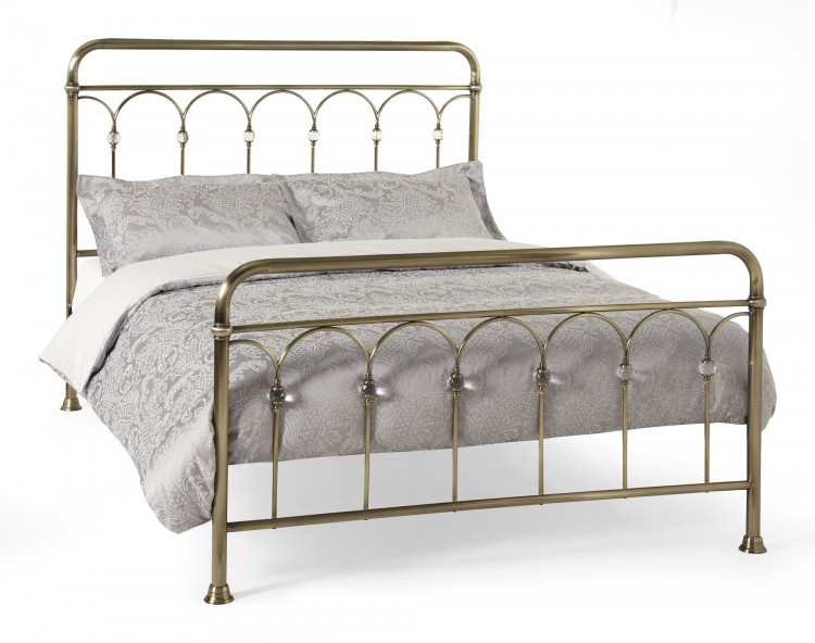 Serene Shilton 6ft Super King Size Antique Brass Metal Bed ...