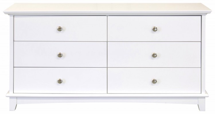 Toulouse white chest of drawers top