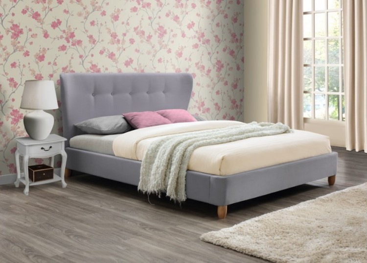 Birlea Kensington 4ft6 Double Grey Fabric Bed Frame by Birlea