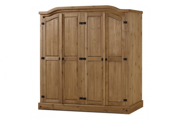 Birlea Corona Pine 4 Door Wardrobe By Birlea