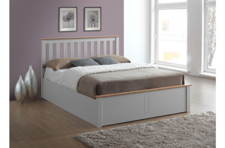 Birlea Phoenix 4ft6 Double Pearl Grey Ottoman Lift Wooden Bed Frame Birlea Phoenix 4ft6 Double Pearl Grey Ottoman Lift Wooden Bed Frame Show More Information