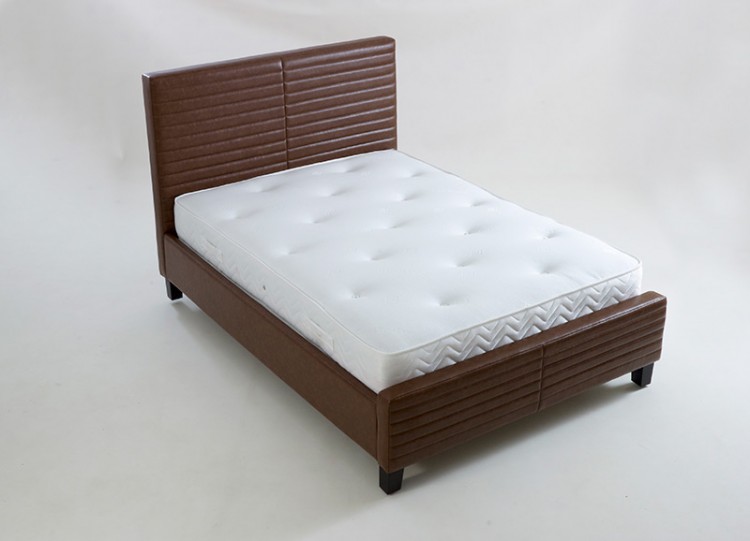 Limelight Himalia Tan 6ft Super Kingsize Bonded Leather Bed Frame by ...
