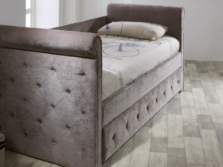 Limelight Zodiac Day Bed And Trundle Guest Bed In Mink Fabric By
