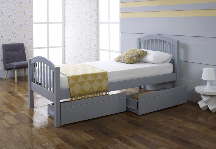 Limelight Despina 3ft single Grey Wooden Bed Frame with