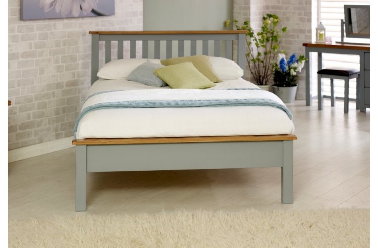 Birlea New Hampshire 5ft Kingsize Grey Wooden Bed Frame With Low