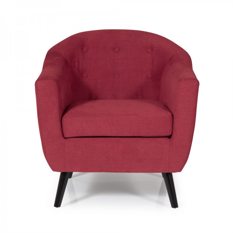 Serene Evie Red Fabric Tub Chair by Serene Furnishings