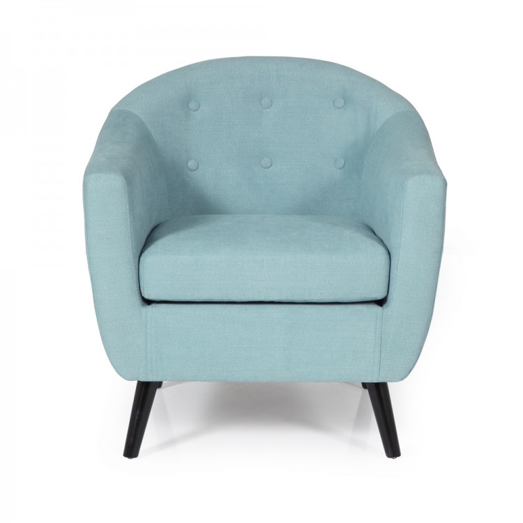 Serene Evie Duck Egg Fabric Tub Chair by Serene Furnishings